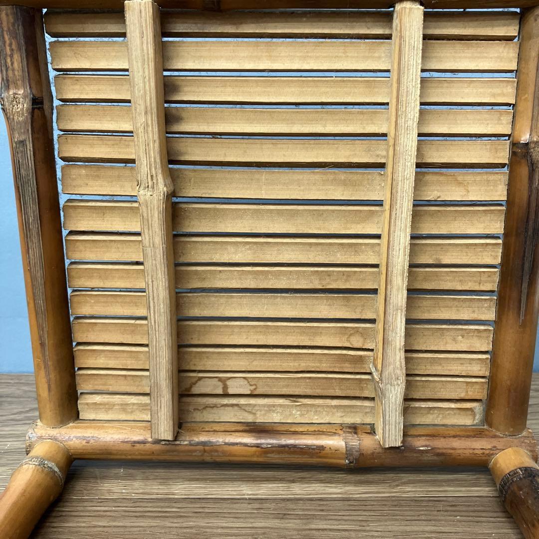 B-5 アンティーク バンブー スツール 竹製 椅子 飾り台 レトロ 花台