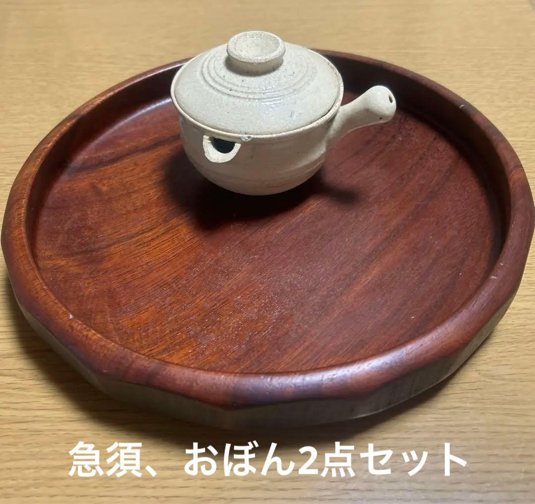 古道具、アンティークお盆、急須セット - メルカリ