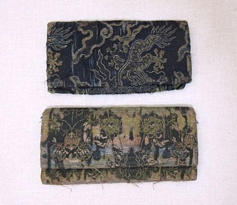 古いキセル・筒＆提げたばこ入れ1点 和柄小物入れ1点 金襴