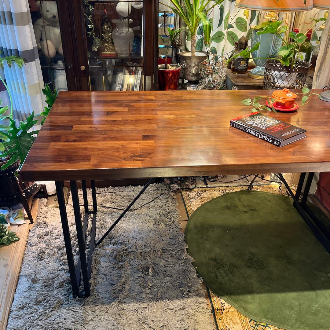 ☆hinotsuki☆引き取り価格 ウォールナット無垢　ダイニングテーブル