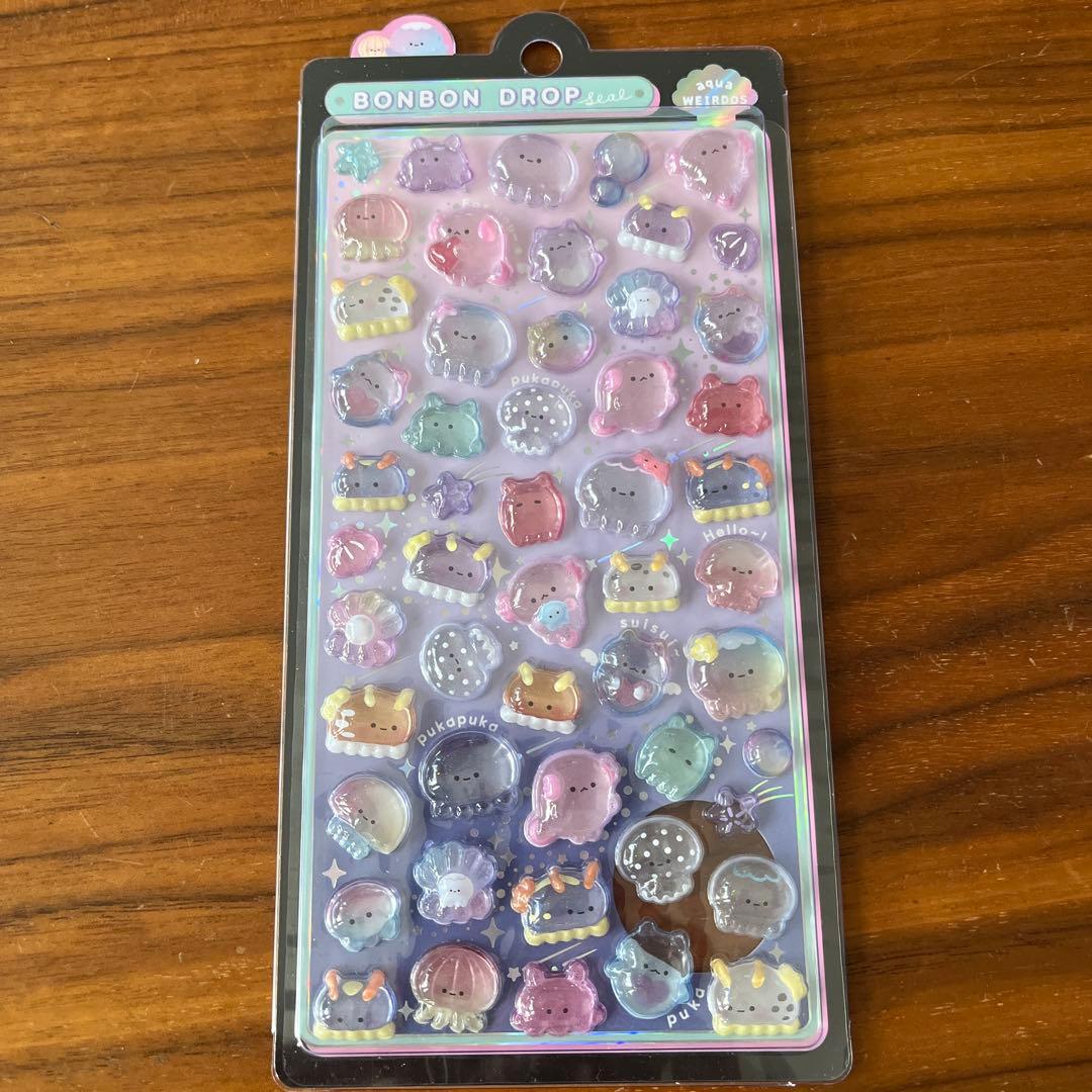 正規品 ボンボンドロップシール アクアウィアドーズ くらげ 水族館限定