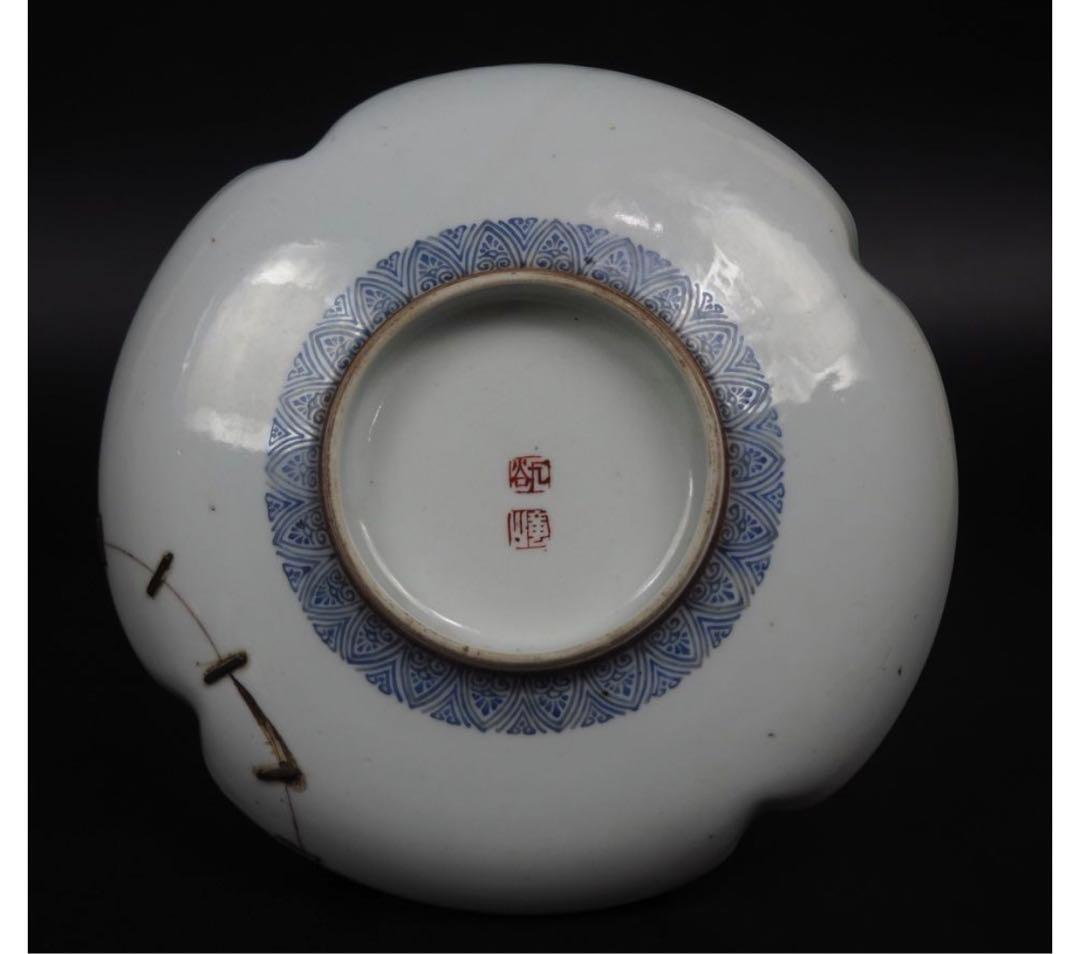 送料無料 博物館級 九谷の名工 初代石野竜山（兵太郎）花鳥図皿