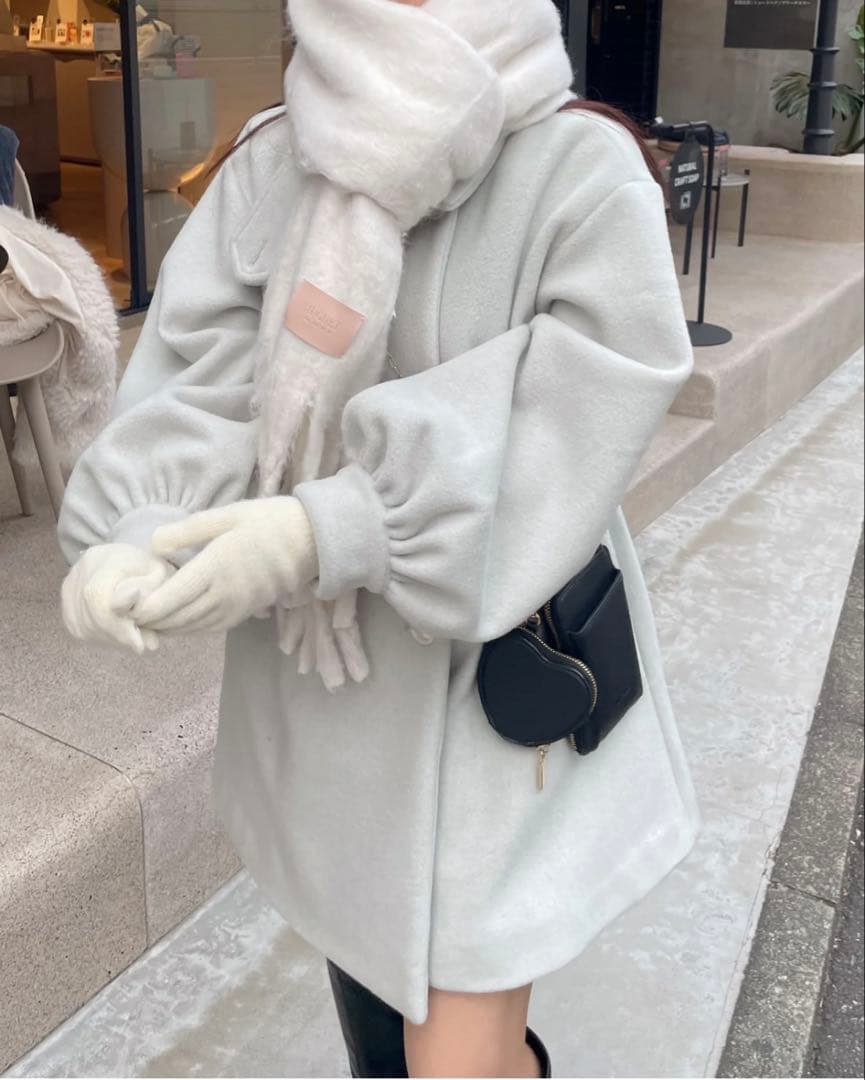 muguet standcollar midi coat (mint) muguet stand collar midi coat