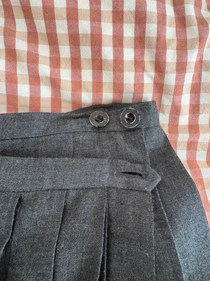 お値下げ！45rpmウールチャコールグレー プリーツスカート