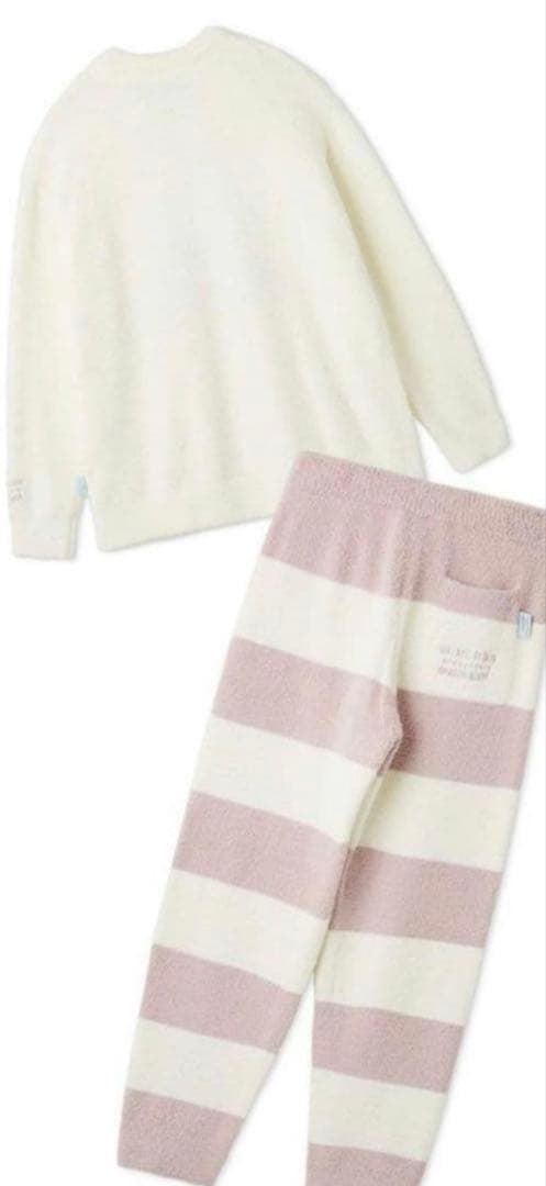 ジェラピケ✖️ドラゴンクエスト ベビモコプルオーバー&ボーダーロングパンツセット