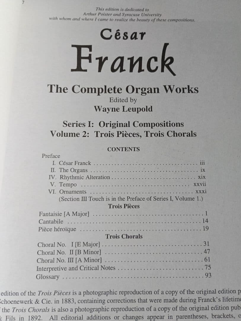 フランク　楽譜　オルガン