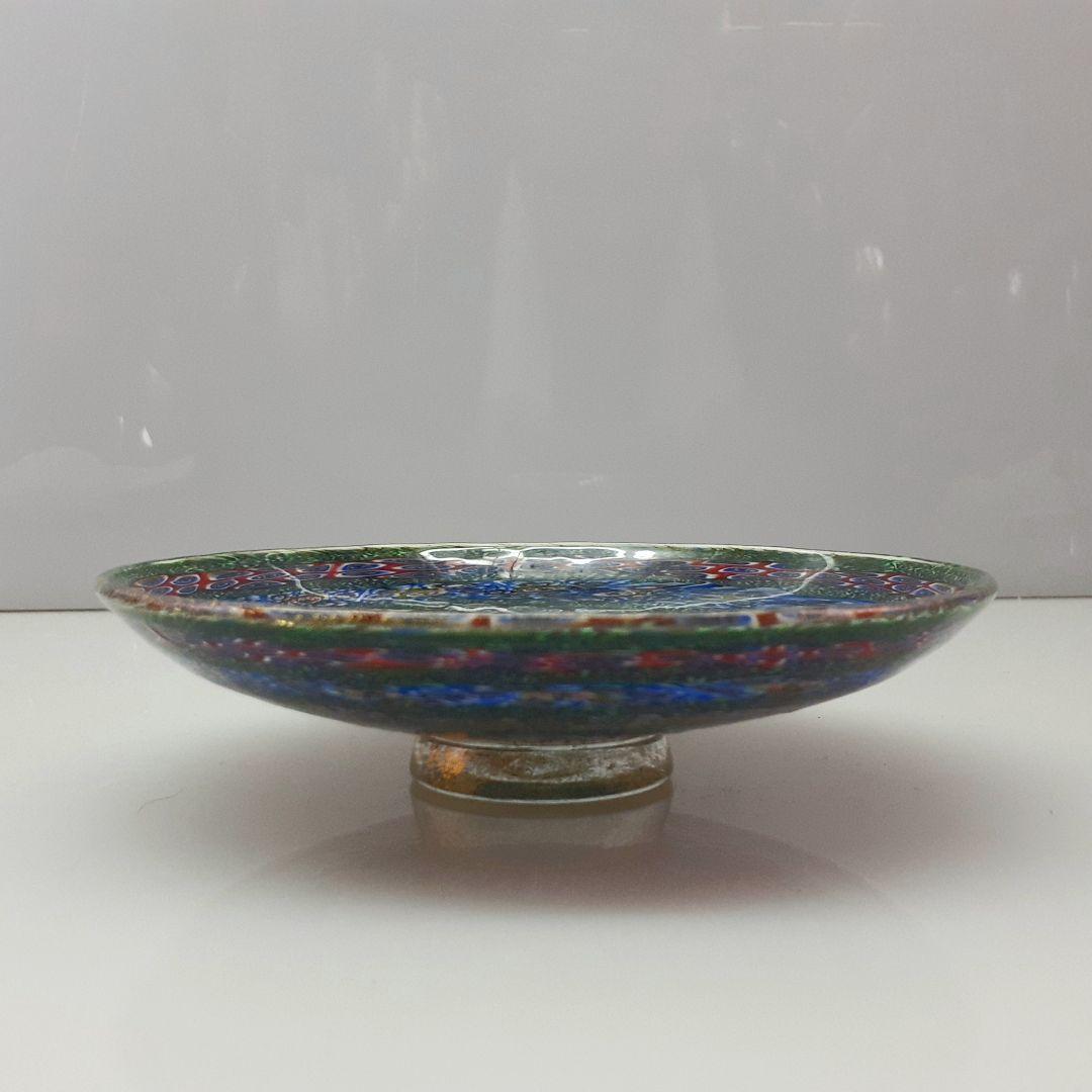 MURANO LINEA GLASS ムラノ レッド ミルフィオリ プレート 皿