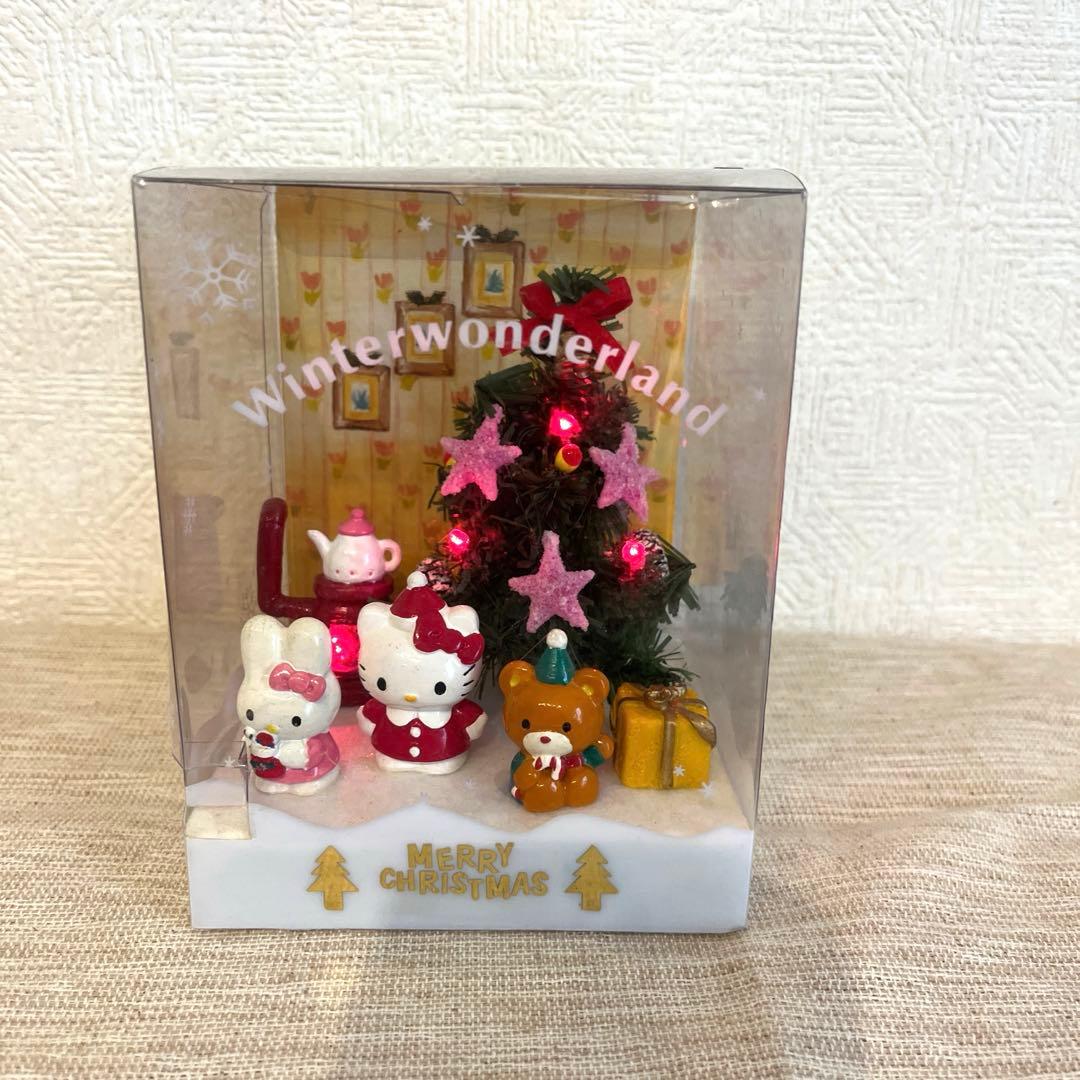 レア‼️光るサウンドジオラマキティ クリスマスマスコット付きツリー＆メロディセット レア‼️光るサウンドジオラマキティ クリスマスマスコット付きツリー