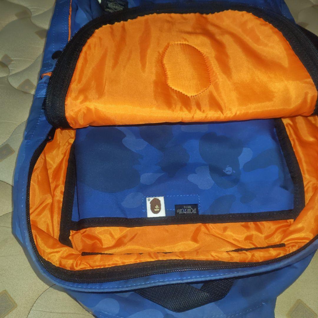 アベイシングエイプ×PORTER 青 迷彩 リュック
