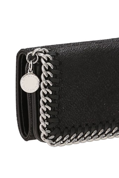 ステラマッカートニー　ファベラ三つ折りコンパクトウォレット　黒