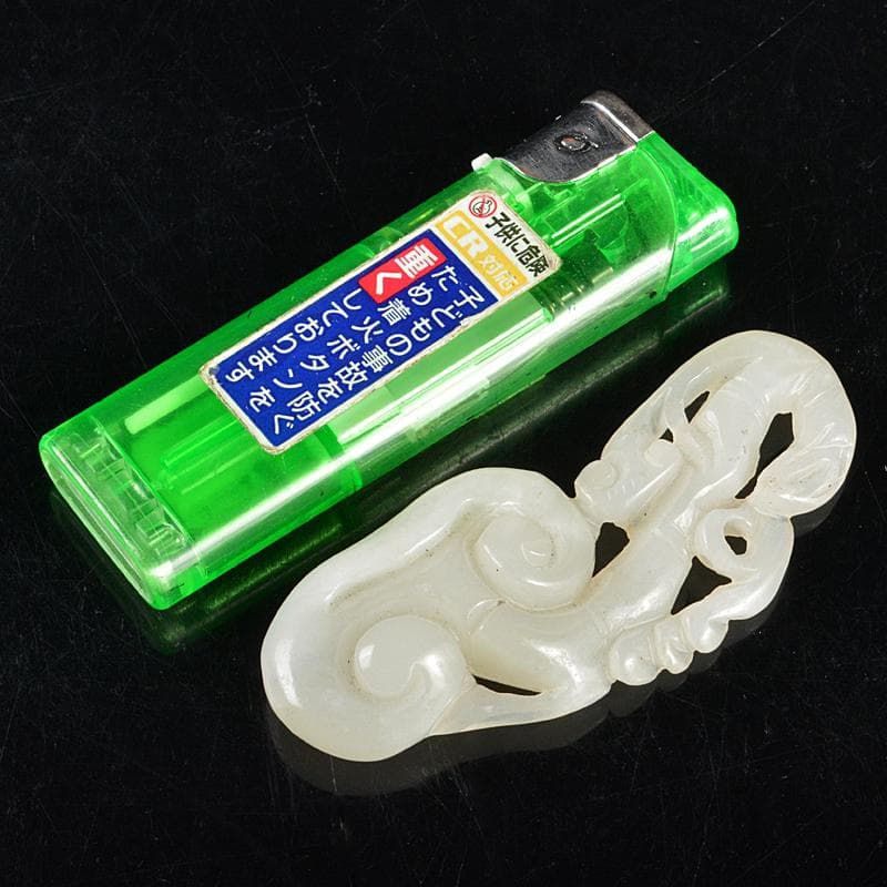 中国 玉石白玉彫刻 霊芝彫 根付 置物 V R5977E - メルカリ