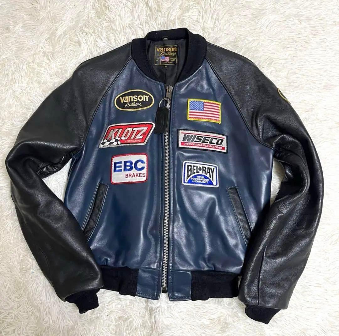 バンソン レザージャケット TJP vanson ライダース 36 - メルカリ