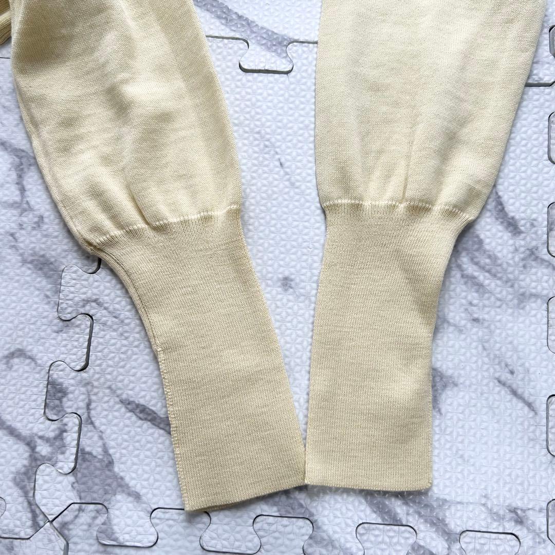 エルメス シルク 長袖シャツ ニット ポロ セリエボタン 40 ヴィンテージ