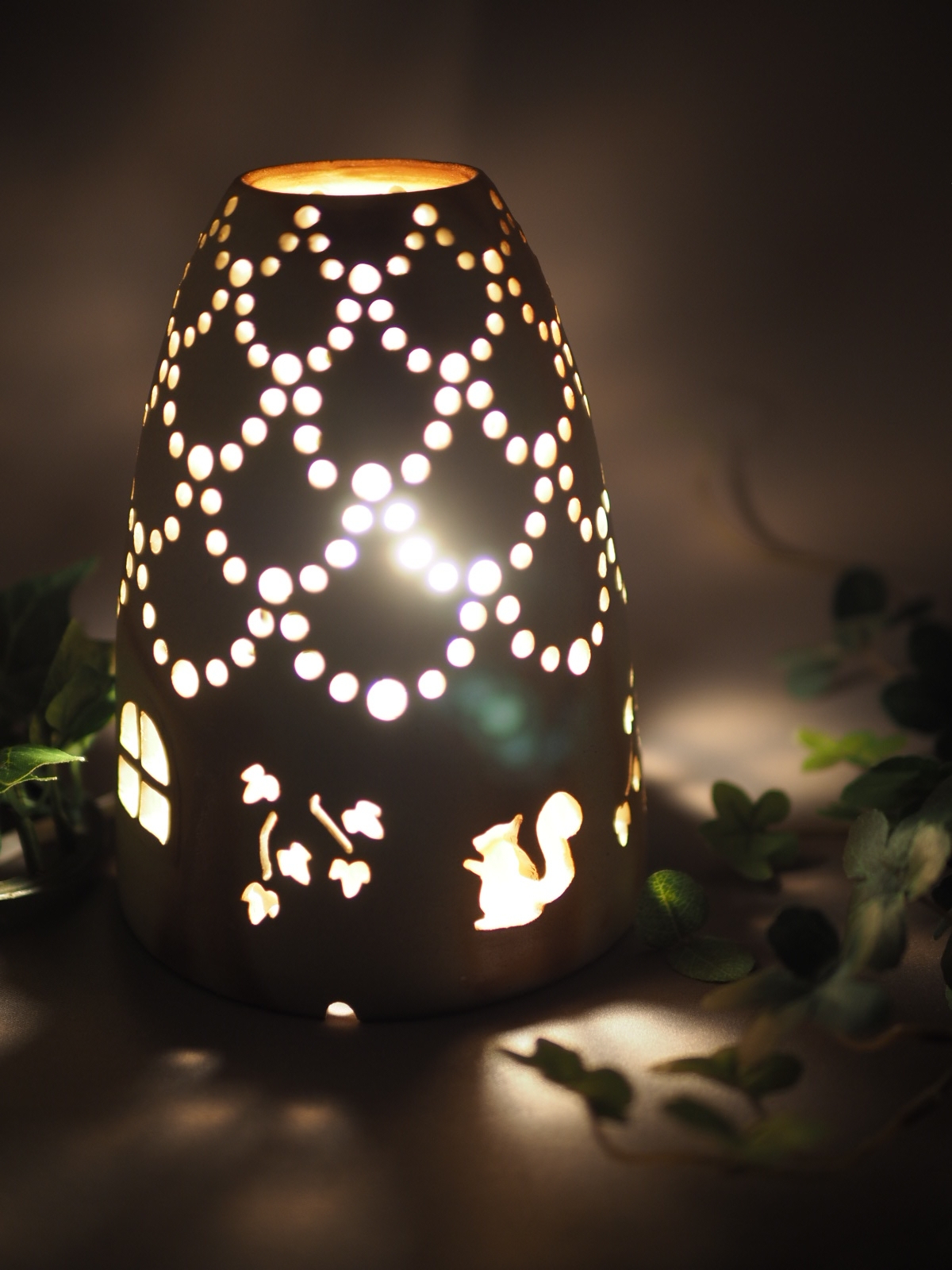 備前焼 ランプシェード「森のおうち」 - Aco*cocha 吉岡亜子 | minne