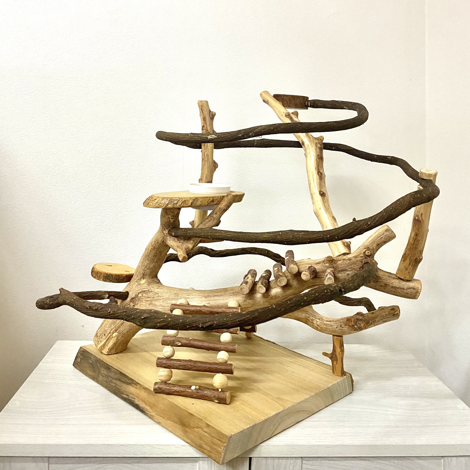 展示用】自然木（ツタ）のぐるぐるバードアスレチック バードジム