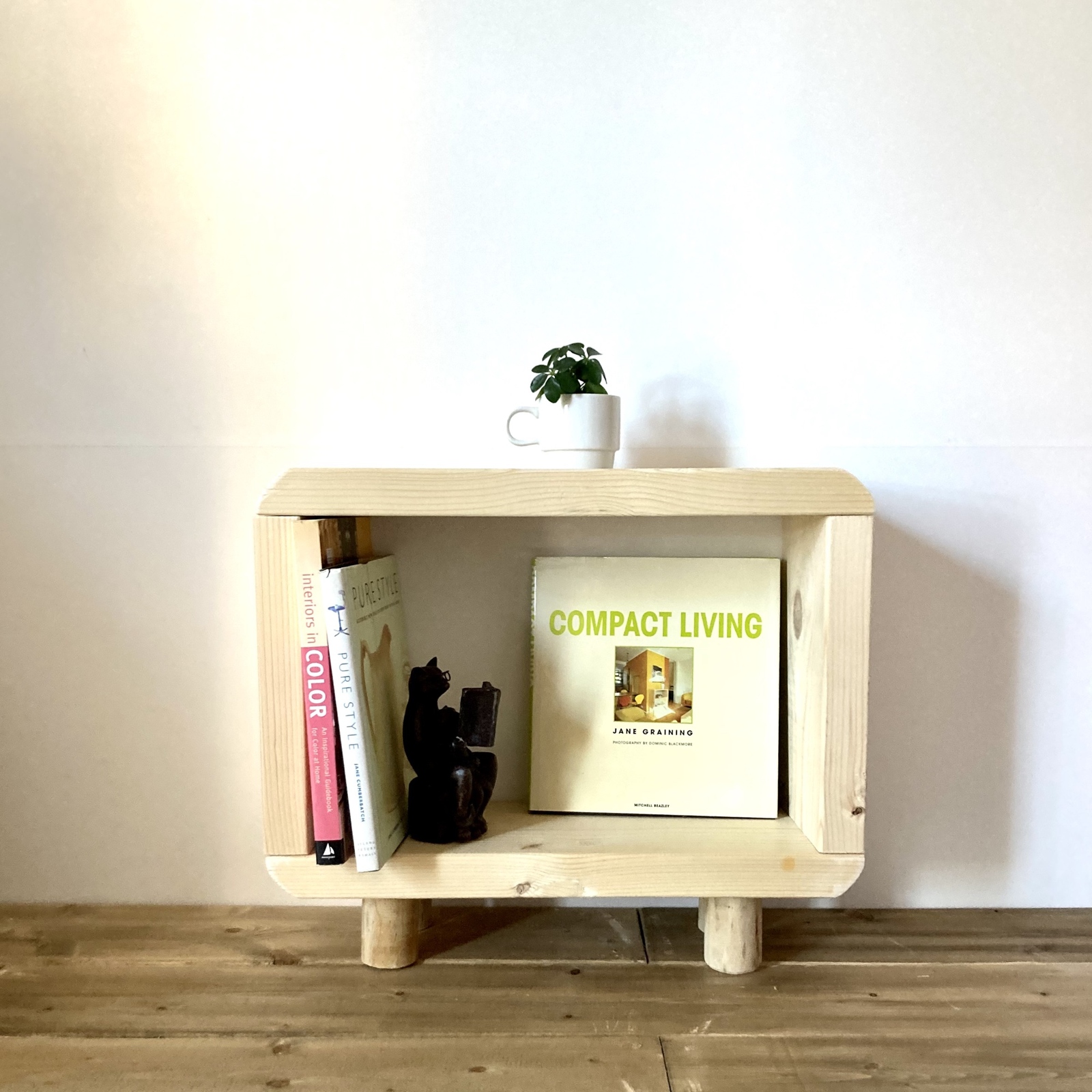 玄関ベンチ シェルフ 木製 レトロ かわいい ソファーサイドテーブル