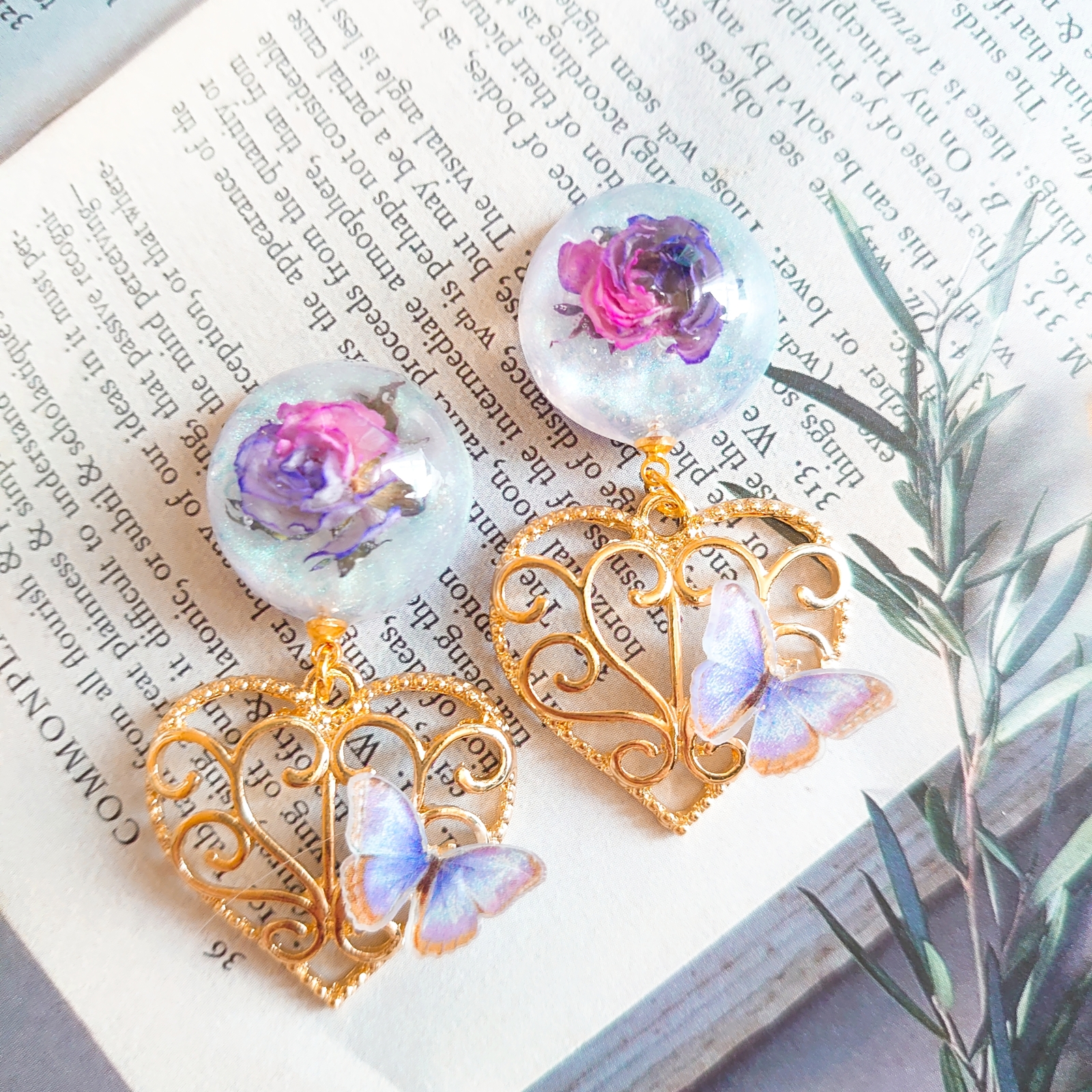 癒しのオルゴナイト❤️ラベンダー翡翠＋アメジストのフレンチクルーラー♡