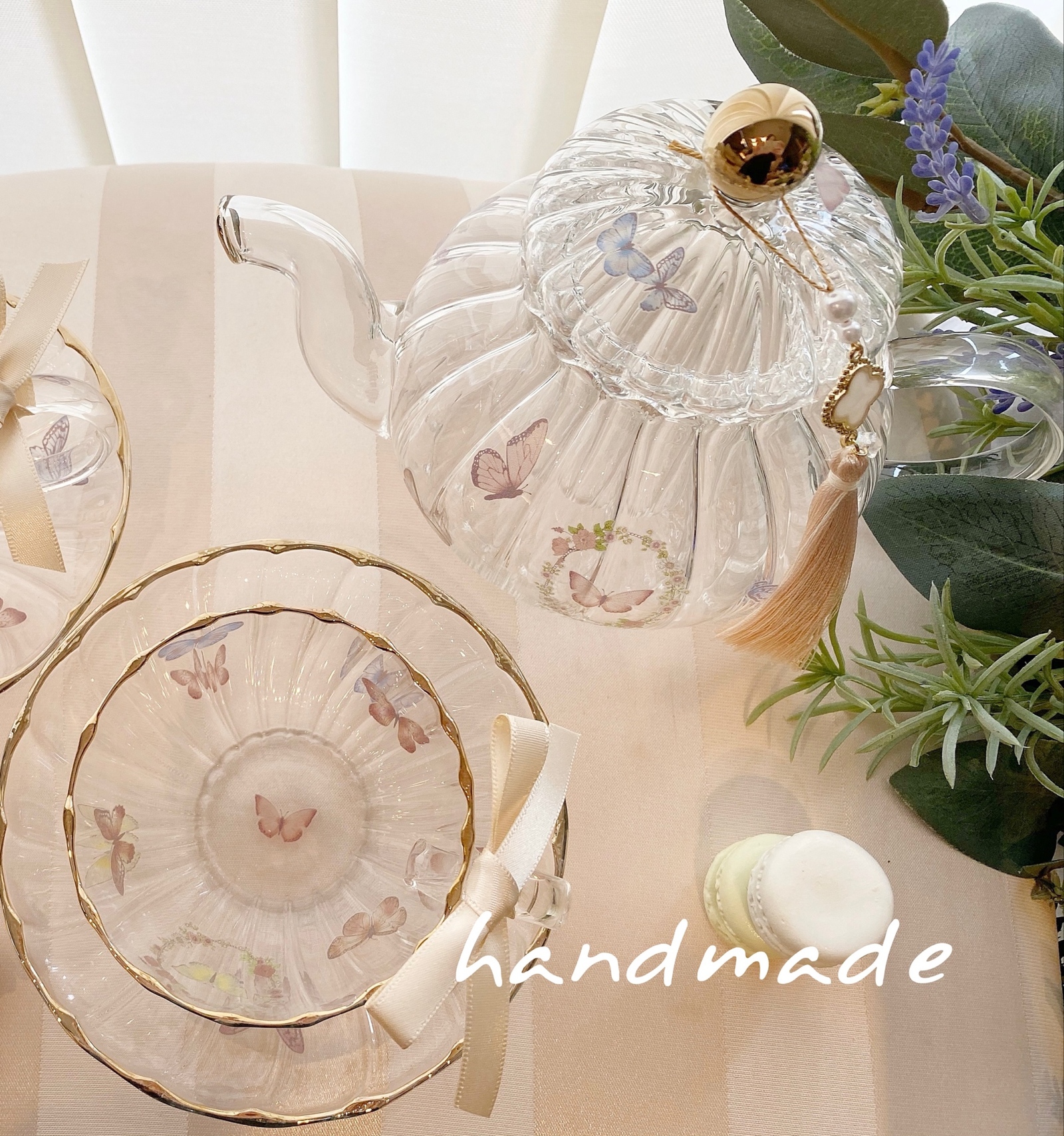 アンティークガラス コスメセット