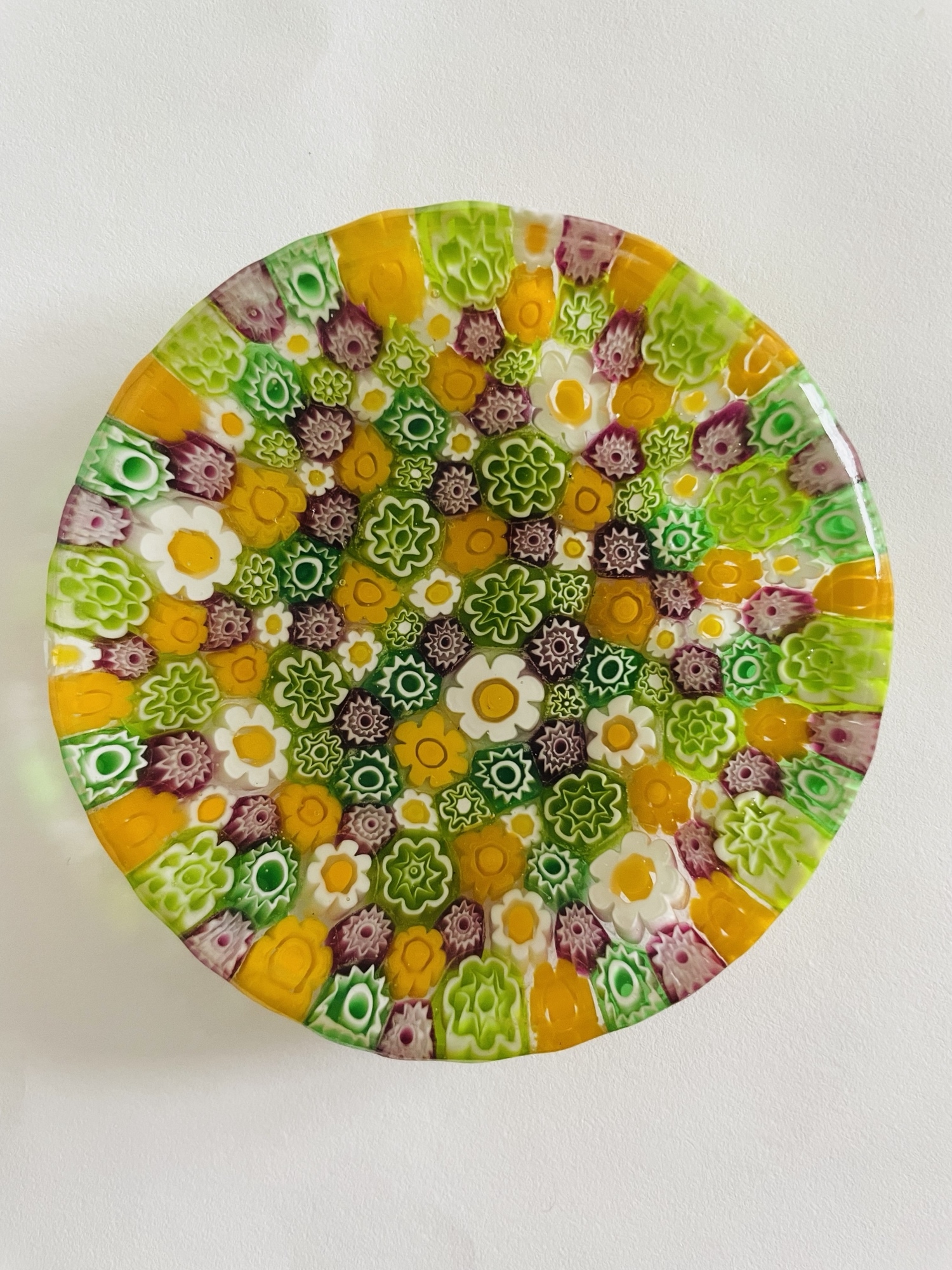 ベネチアングラス ムラノ島 ミルフィオリ 小皿 ムラノガラス