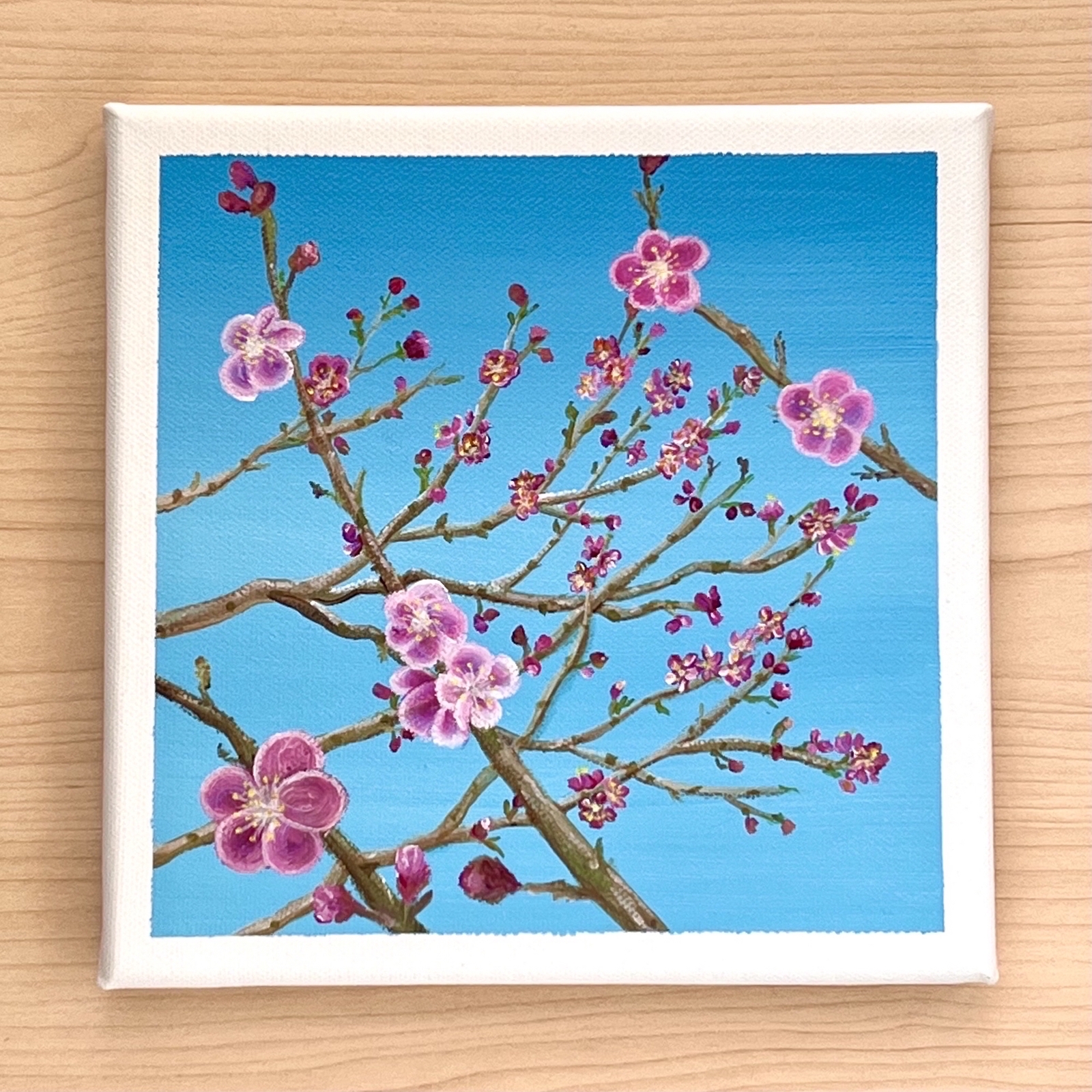 アクリル画《原画》 ✴︎ 梅の花✴︎ - Loncheka ✴︎ロンチェカ