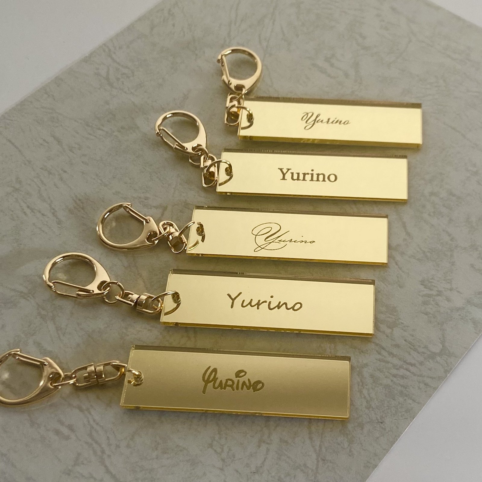 席札 ゴールドプレート ミラーアクリル プチギフト ネームタグ