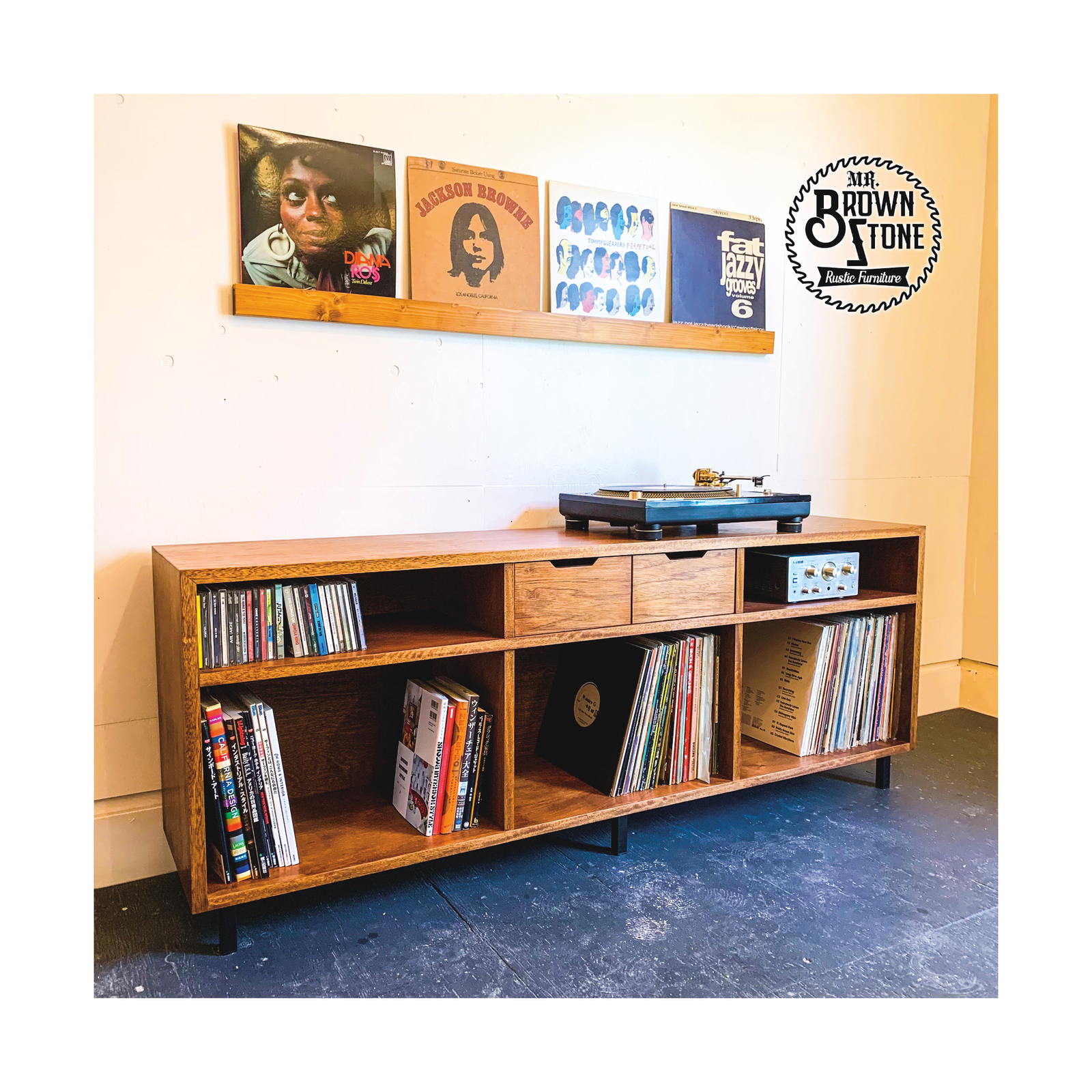 VINTAGE OPEN LOW CHEST 大容量収納 サイズ変更可能 本棚 レコードCD