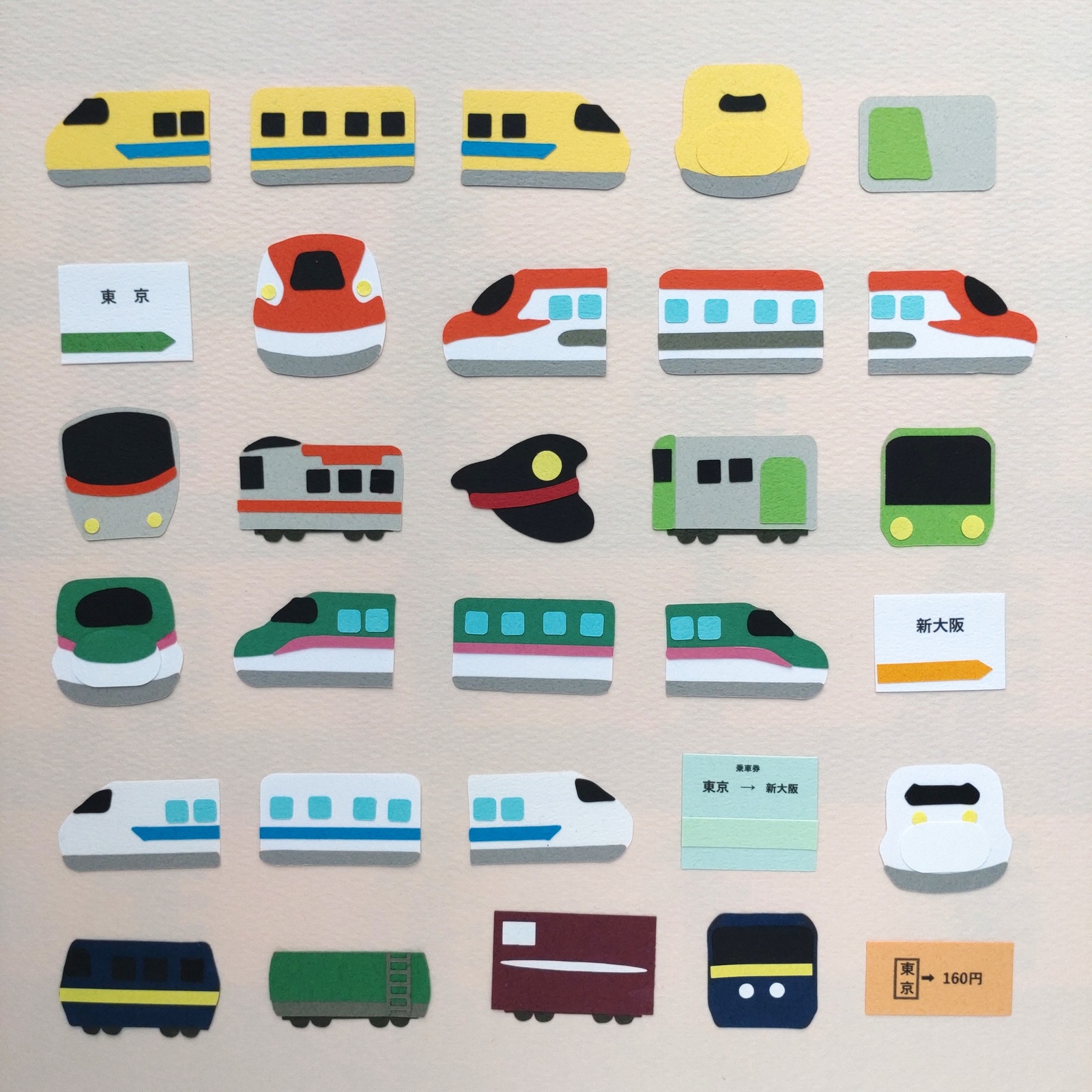 アルバムクラフト♡新幹線や電車セット/クラフトパンチ - kaede_no_cra