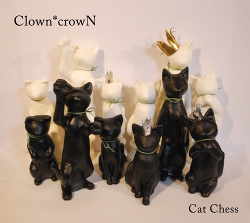 猫チェス 手作り 焼物 猫チェス 手作り 焼物