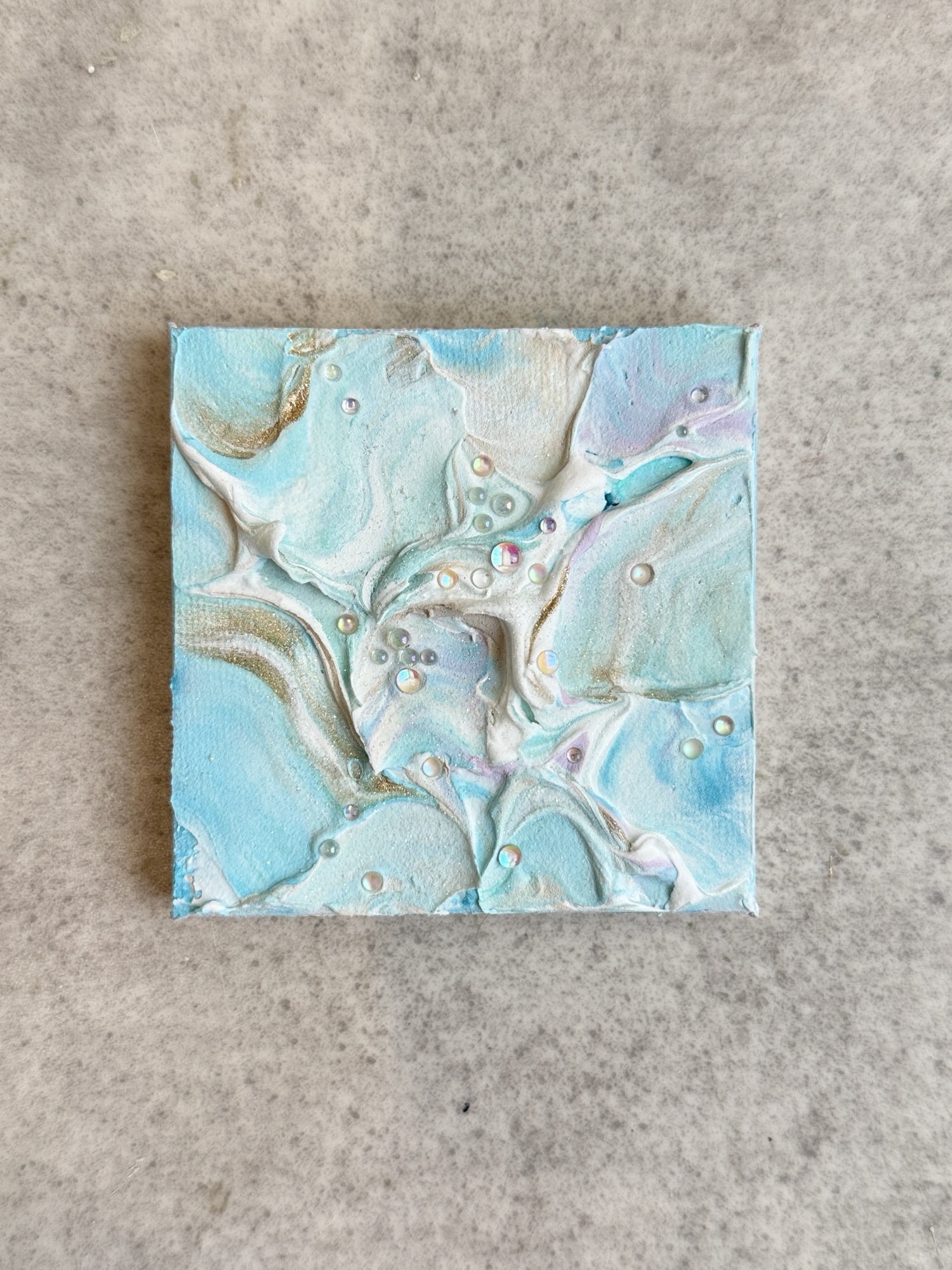 アクリル画テクスチャーアートno.74抽象画キャンバスアートパネル花の