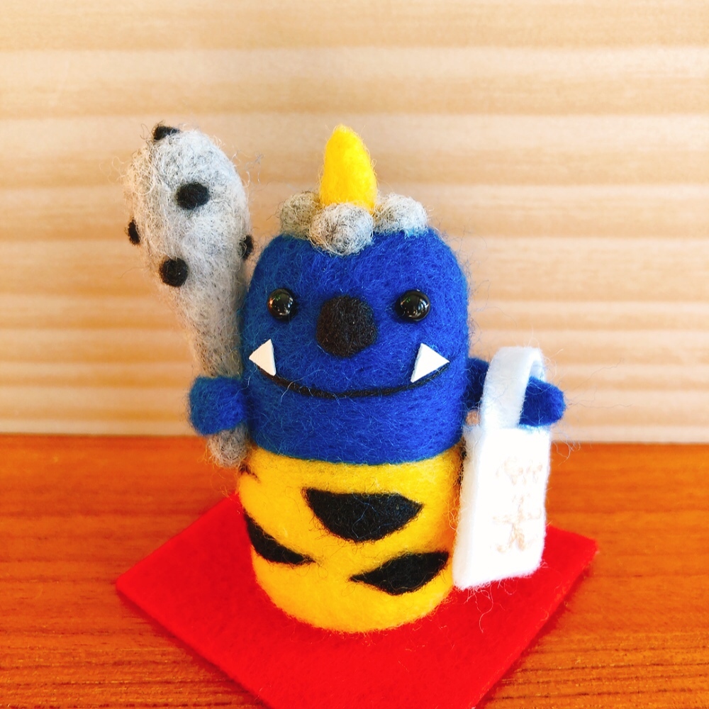 節分 青鬼さんもやって来た 羊毛フェルト - LEON61226'S GALLERY