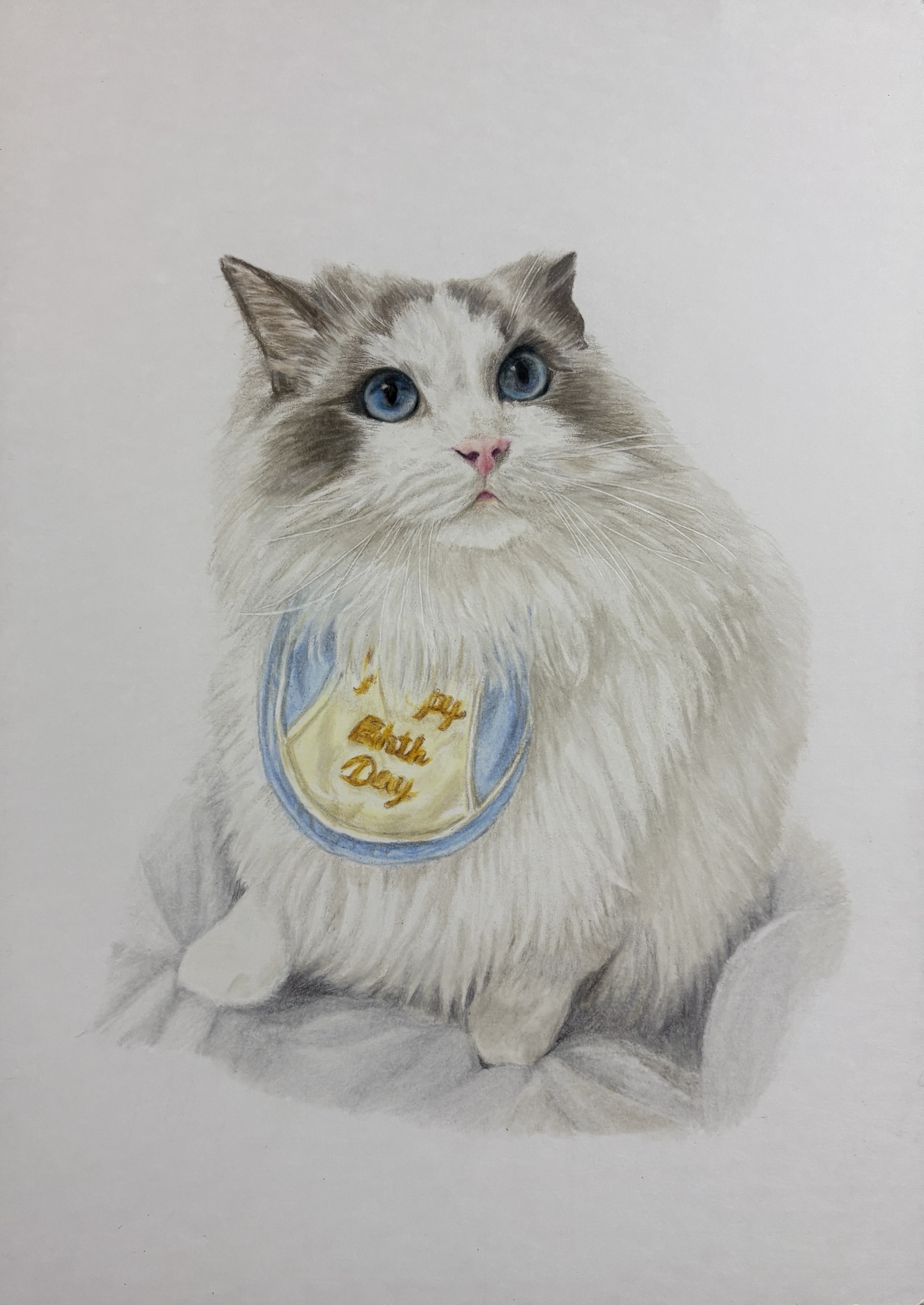 オーダー作品 自作絵画 ふたごのネコ 猫の絵 スイッチョねこ｜青幻舎