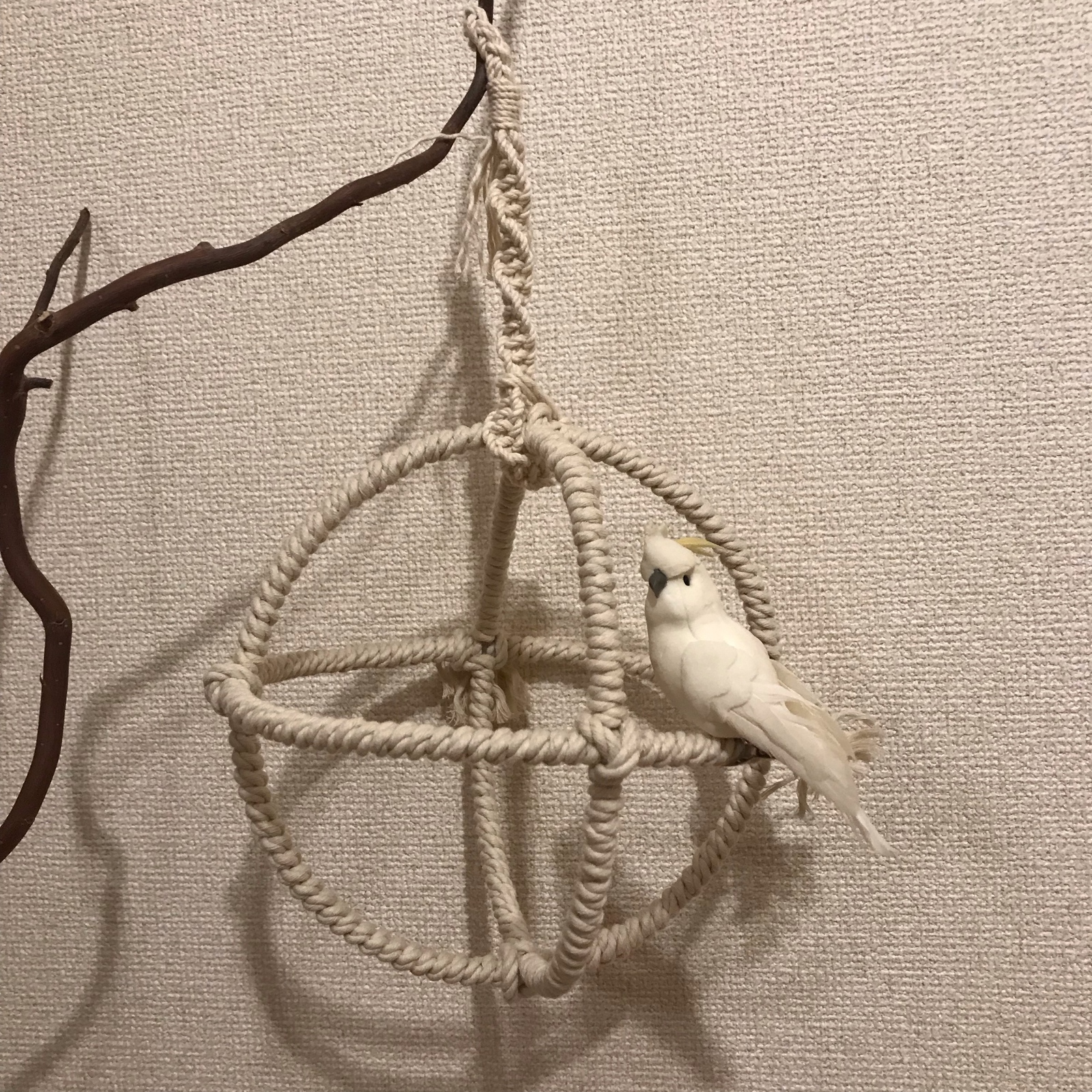 オーダーページ）ハンドメイド インコさんのぐるぐるロープパーチ 再販