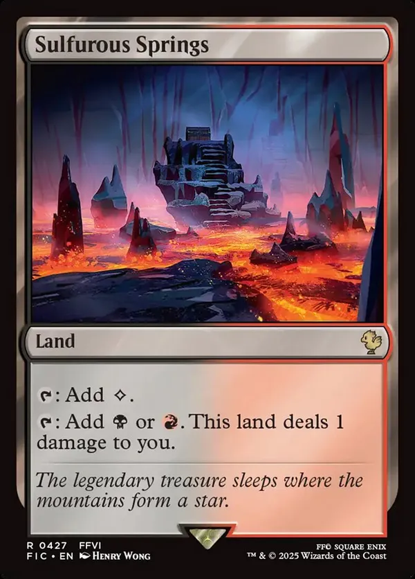 硫黄泉 七版 日本語 foil MTG【Foil】硫黄泉/Sulfurous Springs [7ED