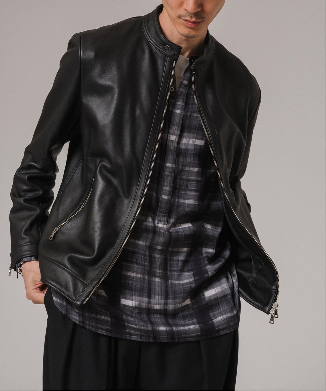 schott x EDIFICE ライダースジャケット トラッカー別注シングル