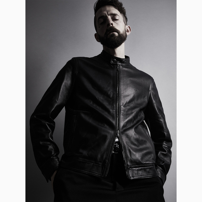 未使用級】EMMETI レザージャケット JURI ブラック 山羊革 46 【楽天