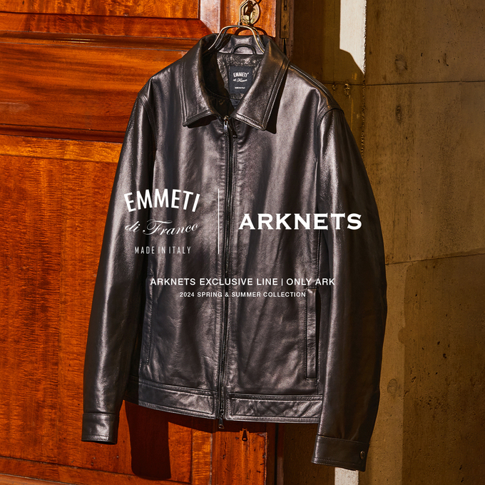 EMMETI(エンメティ) 別注JURICK 襟付きシングルライダース発売