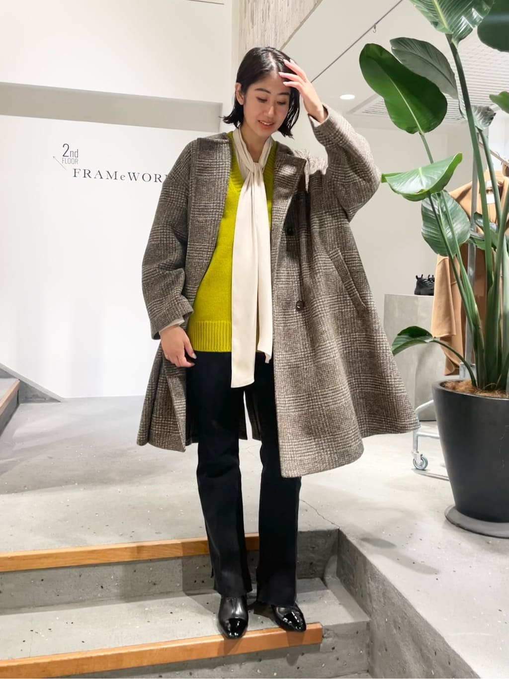 spick&span. Wスライバーチェックハーフコート36