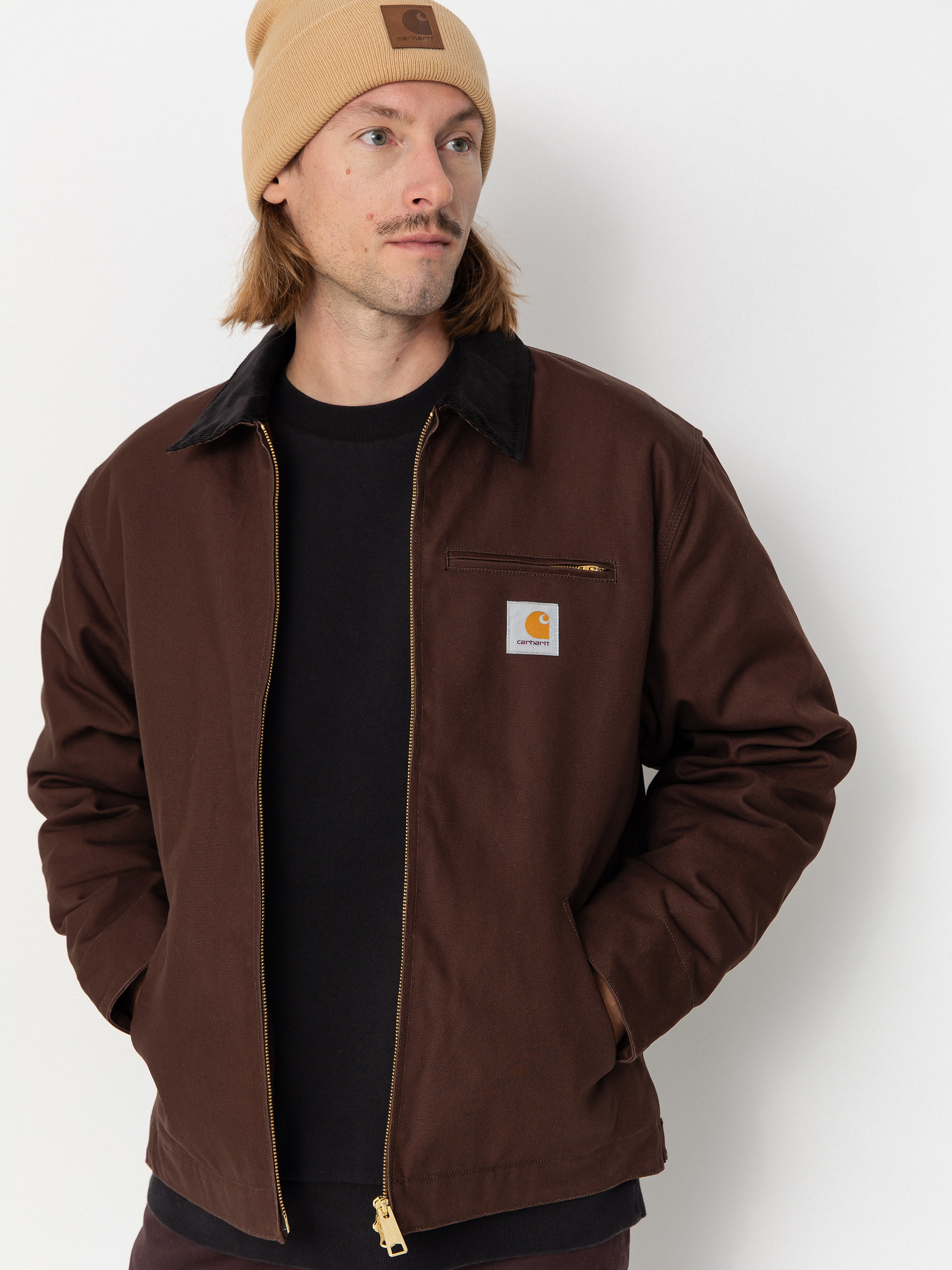 Carhartt WIP Jacket Detroit - brown (tobacco/black/rigid)