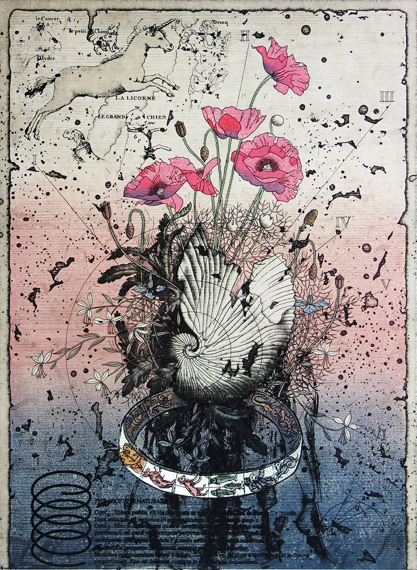 希少❗️最終値下げ。銅版画家 今村由男作品 「開く時」 今村 由男