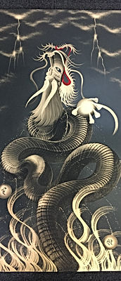 一筆龍手島啓輔絵画額付絵師日本画京都