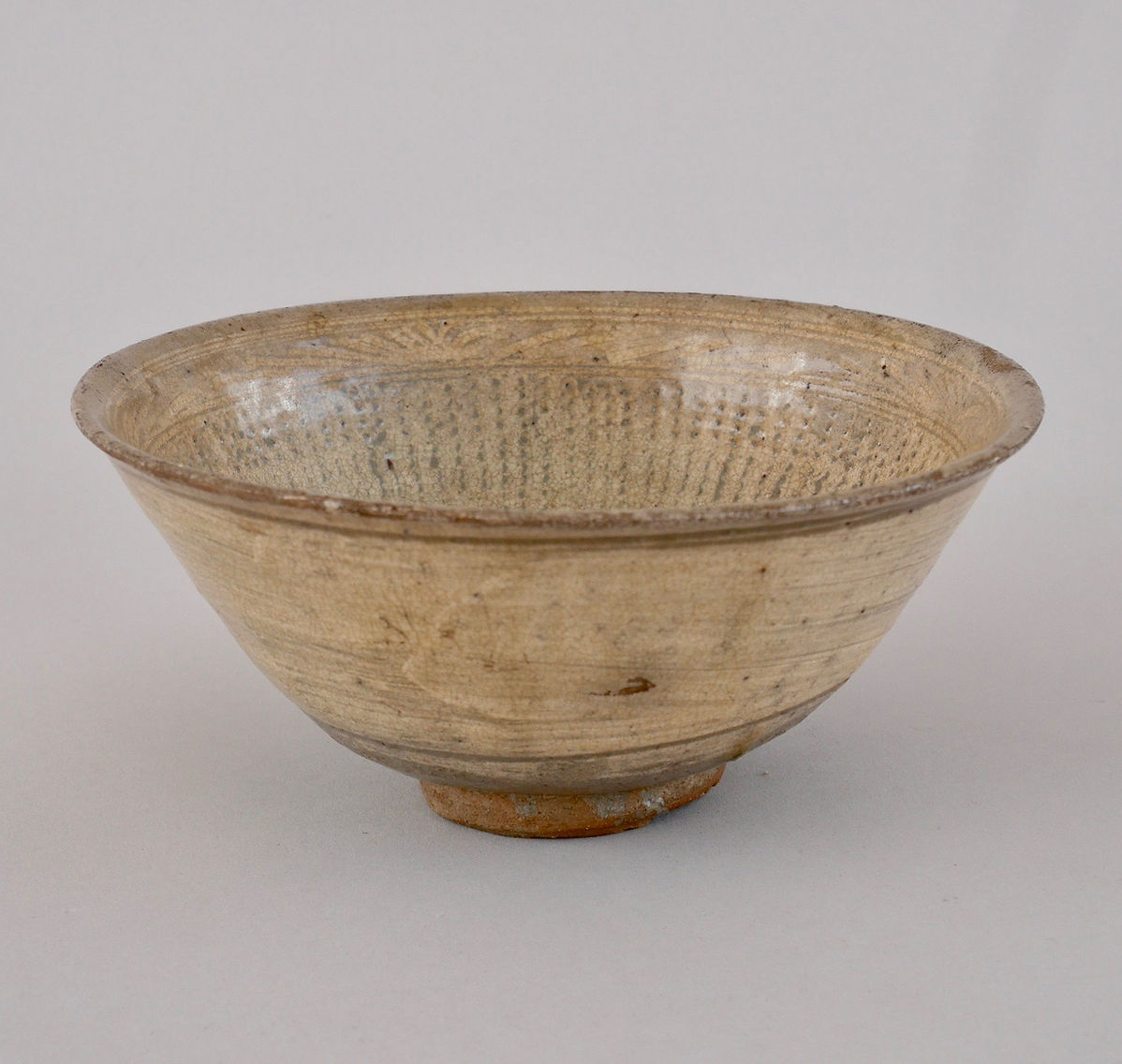 B312 時代古作 在銘 李朝三島白象嵌菓子鉢 直径22.3㎝ 茶道具 DD B312