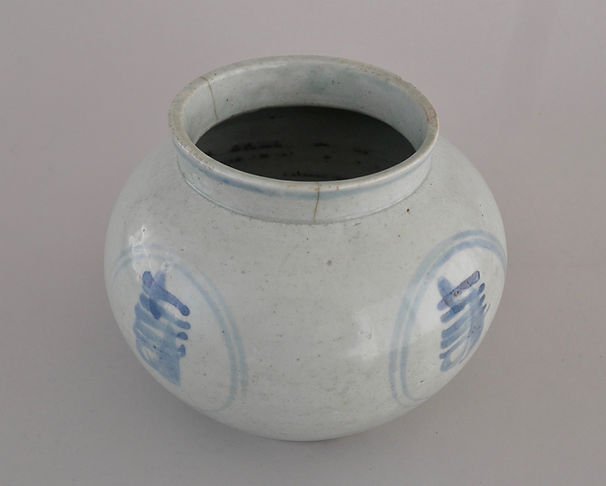 李朝 染付 お碗 木箱入 アンティーク 送料込み1211 李朝 染