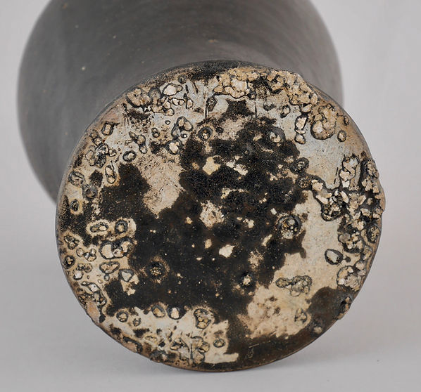 高麗青磁白黒象嵌朝鮮美術梅瓶骨董陶芸陶磁器33.5cm高程