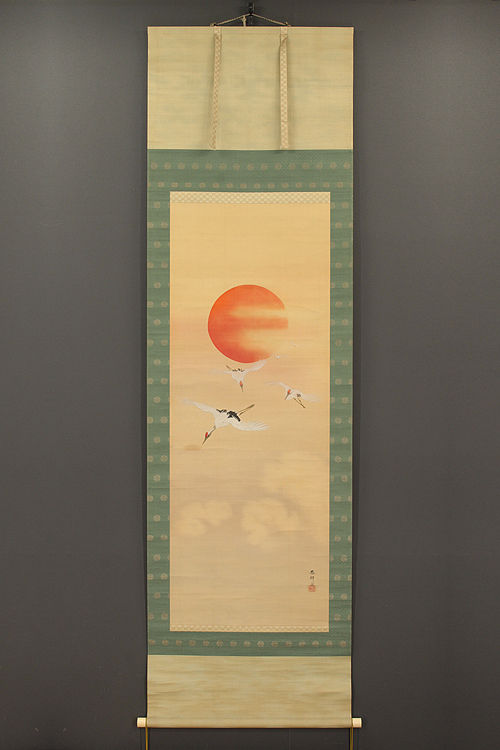 不詳/作者不詳/塔山水人物図/布袋屋掛軸HF-178 不詳】/作者不詳/塔 【