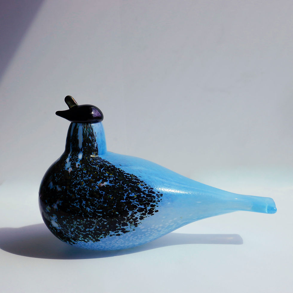 Birds by Oiva Toikka 1973 ガラスバード Blue Glass Bird by Oiva