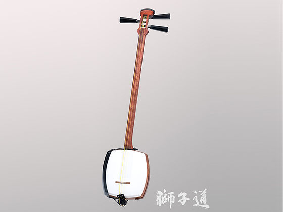 美品◇民謡三味線◇紅木 中棹 東さわり 皮破れ無し 鼈甲撥／