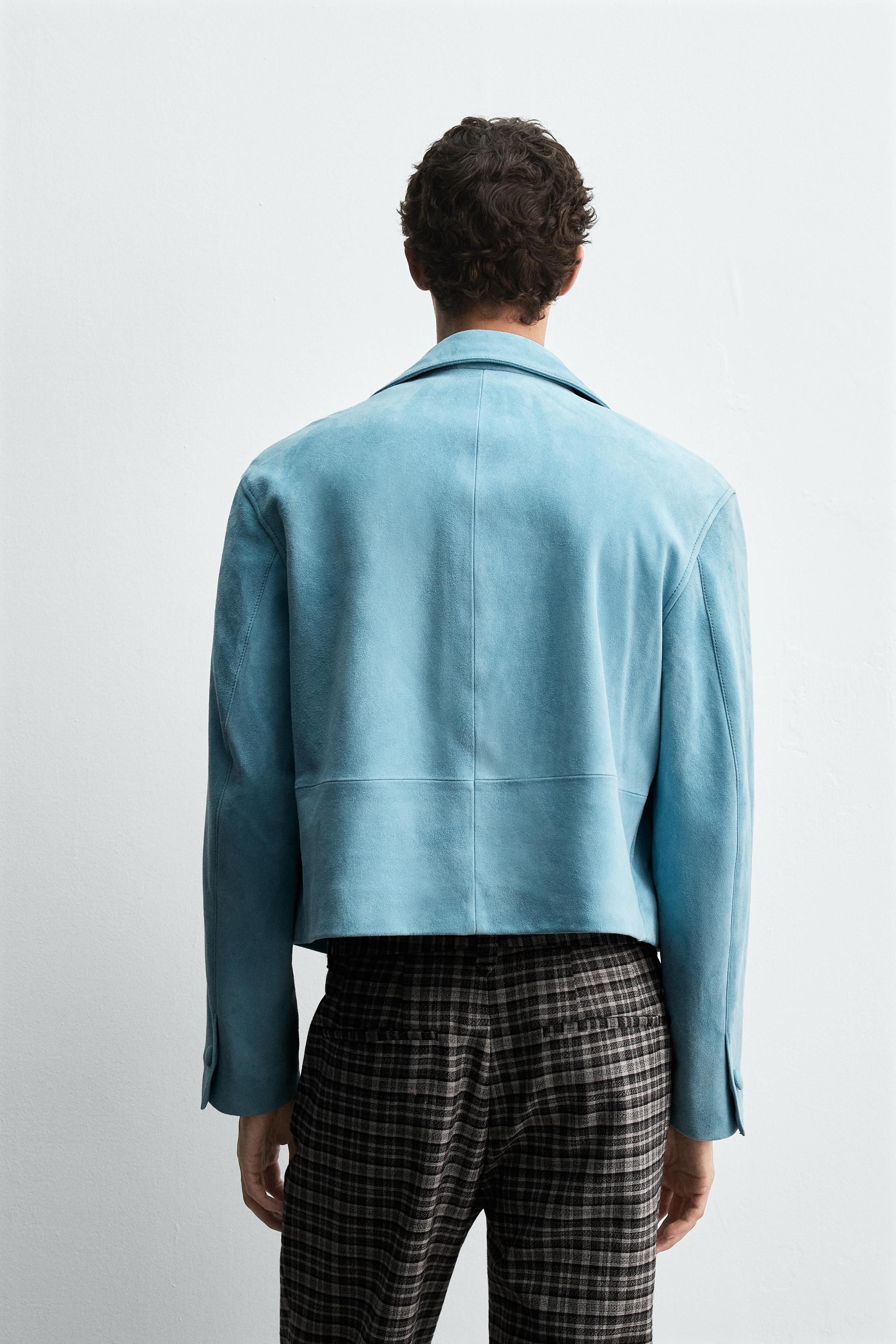 HARRY LAMBERT FOR ZARA X DISNEY スエードレザージャケット - ブルー