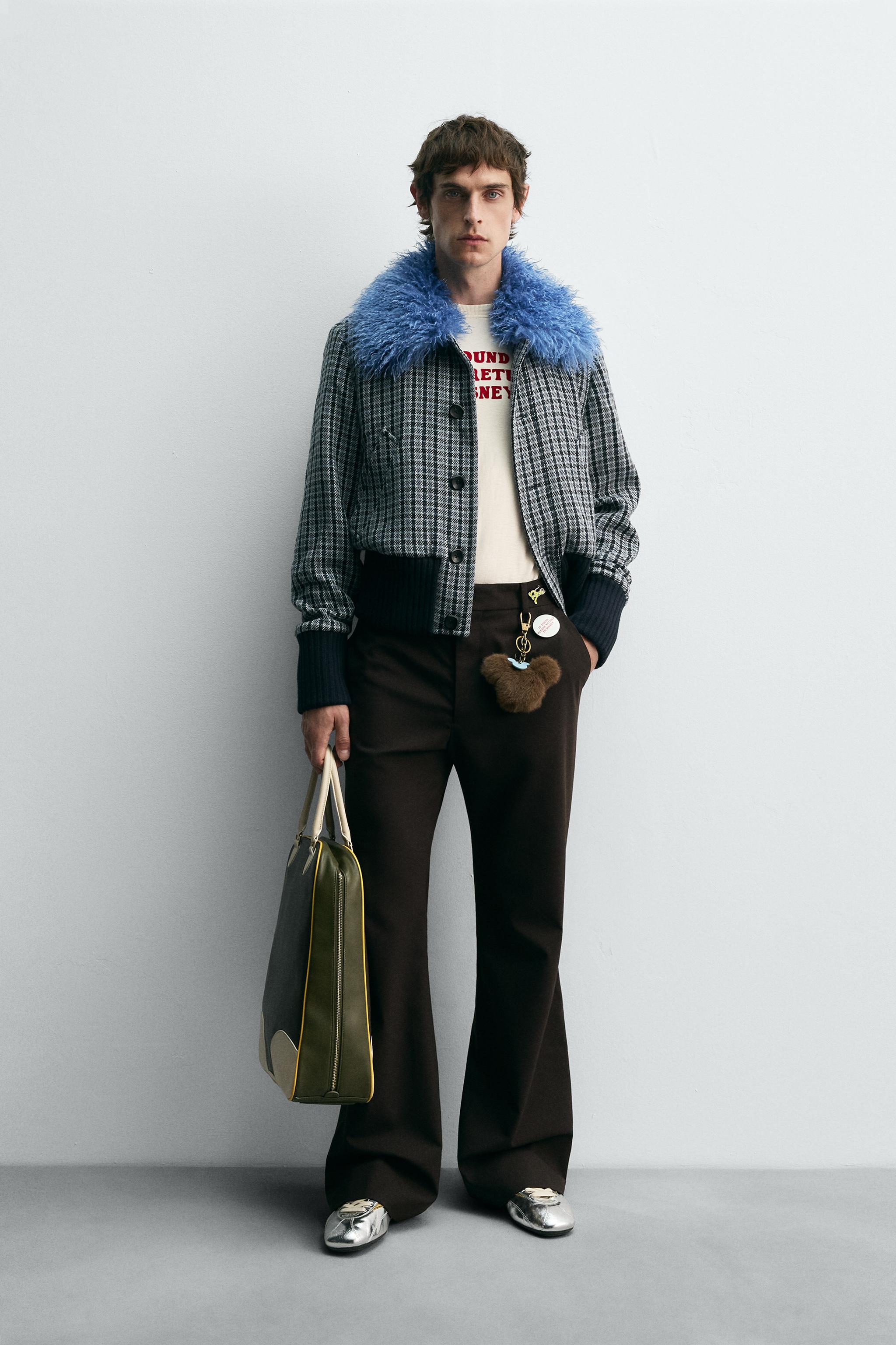 HARRY LAMBERT FOR ZARA X DISNEY コンビチェック柄ボンバージャケット