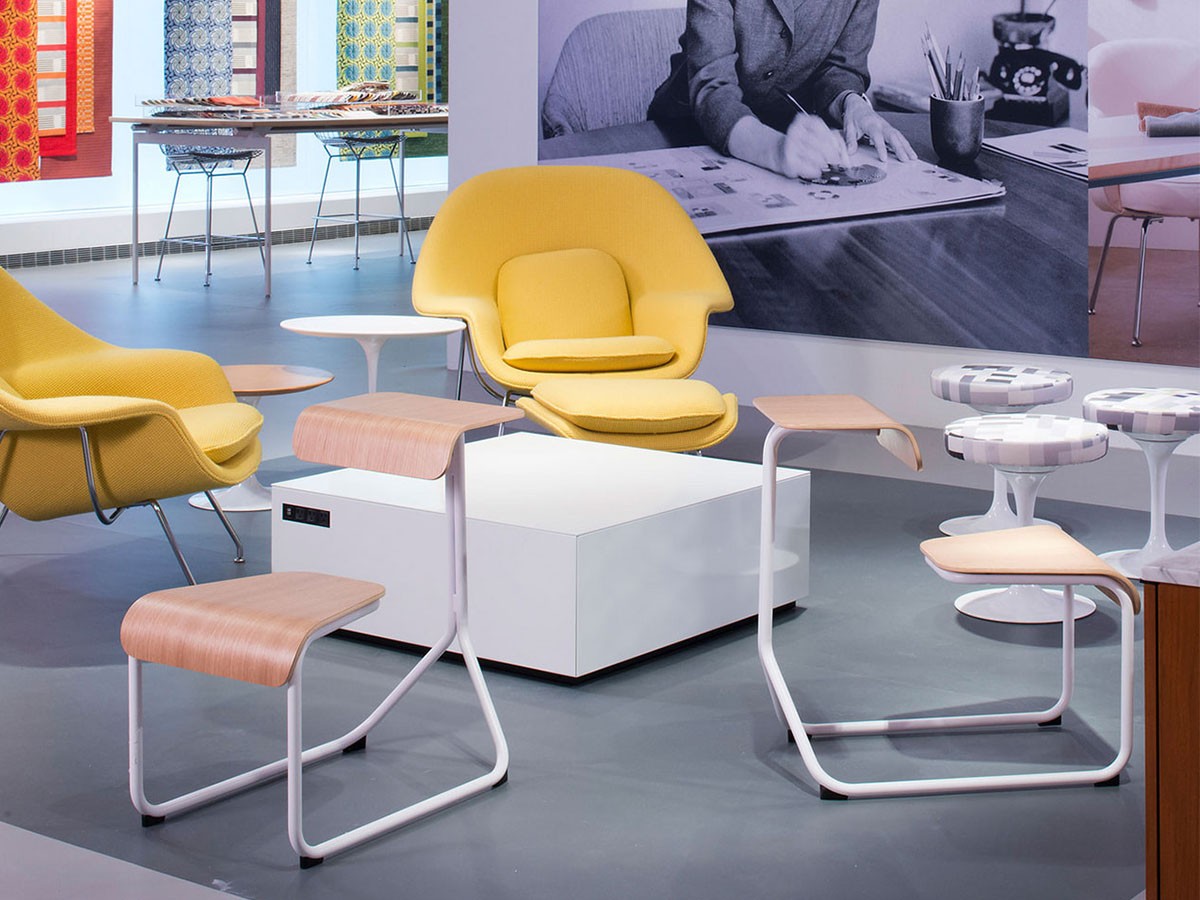 ②Knoll/ノル トボガン プルアップテーブル ホワイトxホワイトオーク