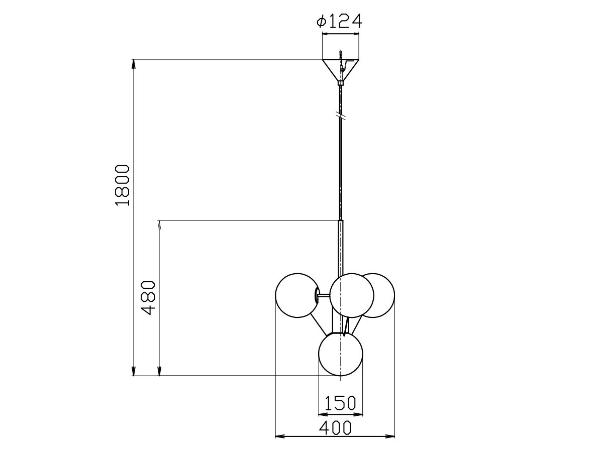 Tom Dixon. Plane Short Chandelier / トム・ディクソン プレーン